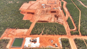 Thunderbird Mineral Sands Project development aerial photo